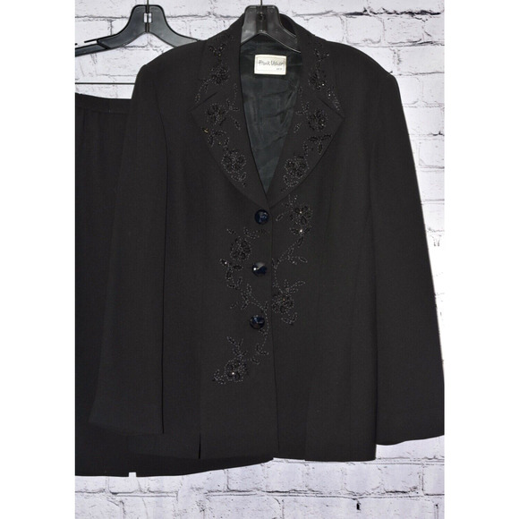 FRANK USHER Couture Evening Special Occasion Skirt Jacket 2pc Suit Size 8 - Picture 2 of 11